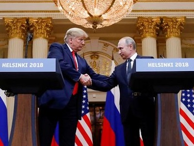Путин и Трамп в Хельсинки 2018