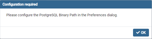 Please configure the postgresql binary path изображение с сайта www.eth1.ru
