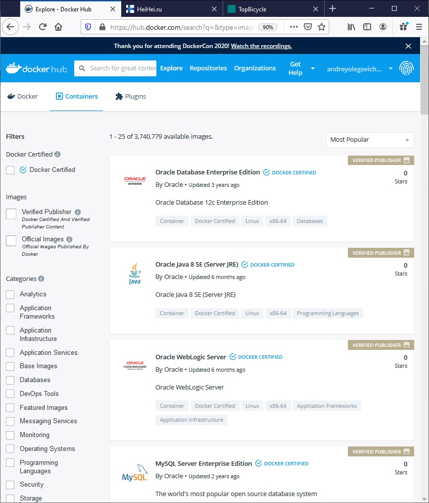 Установка Docker в Windows 10 изображение с сайта www.eth1.ru