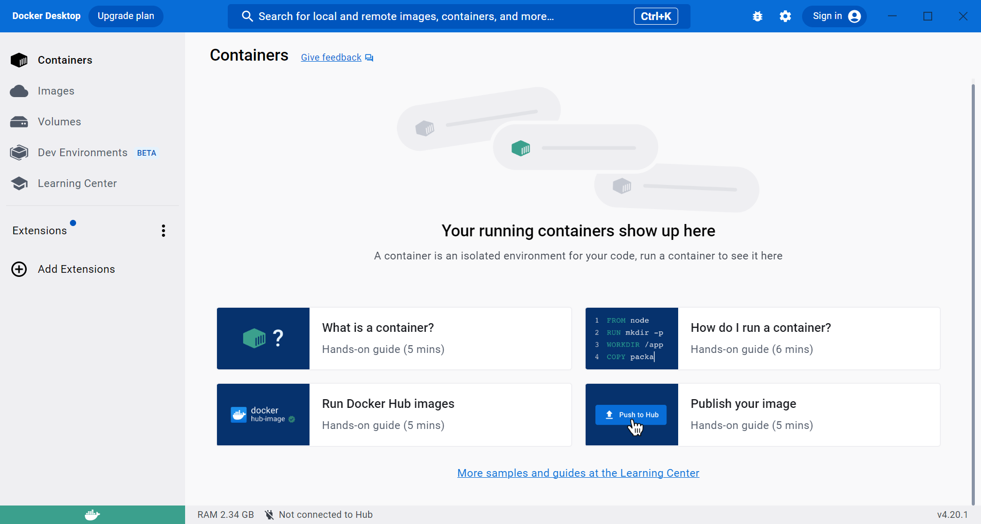 Установка Docker в Windows изображение с сайта www.devhops.site