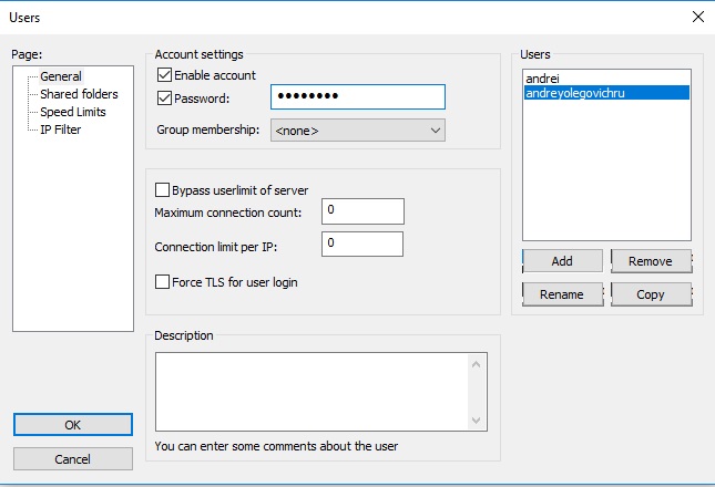 Настройка Filezilla Server для тестирования Gulp ftp