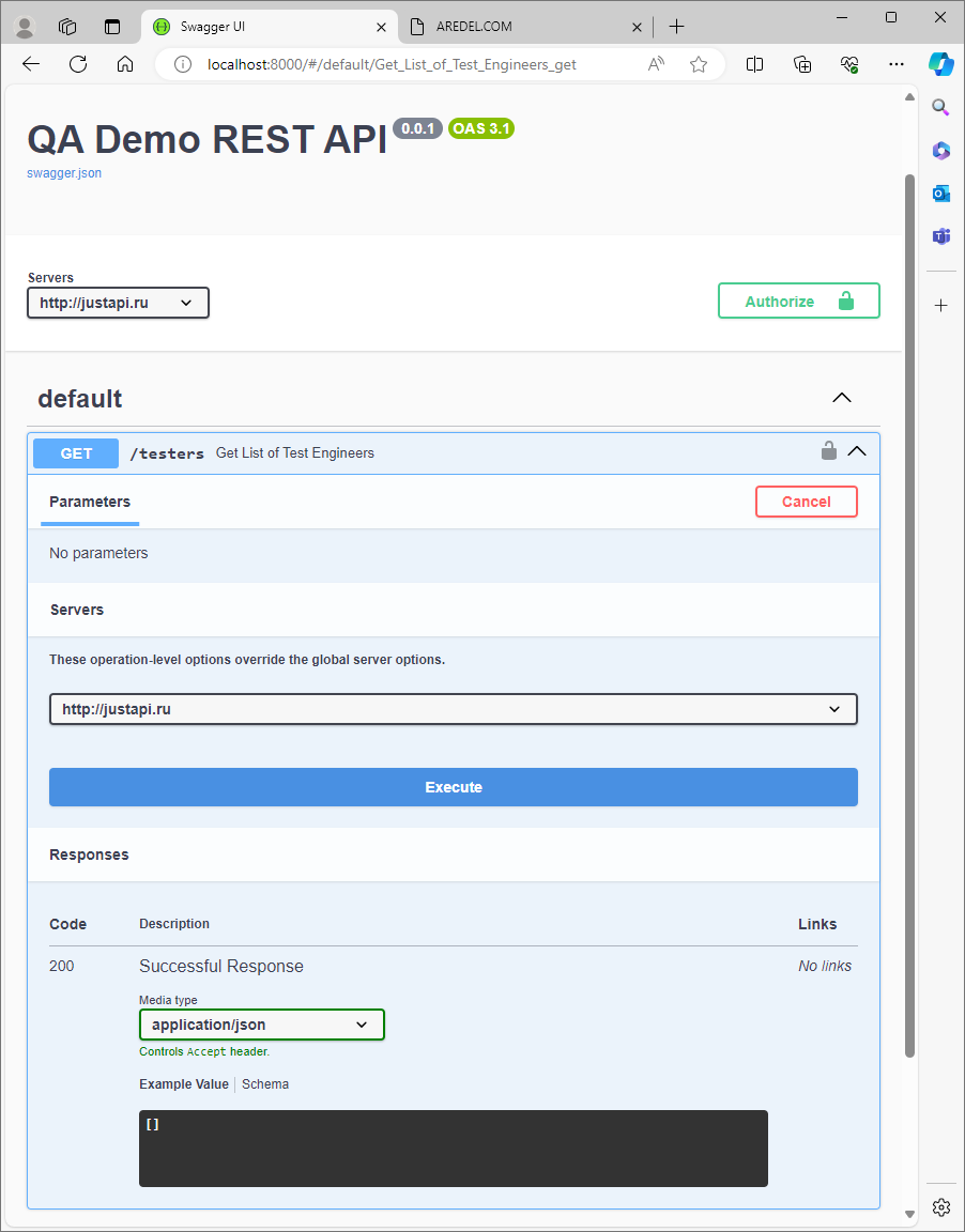 Using OpenApi Swagger