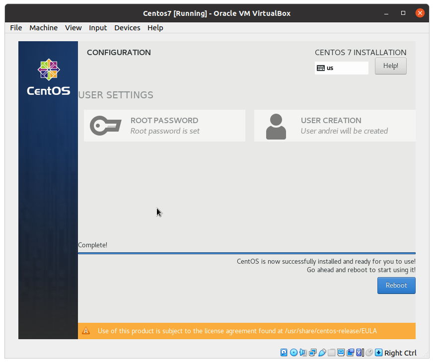 Установка CentOS 7 изображение с сайта www.eth1.ru