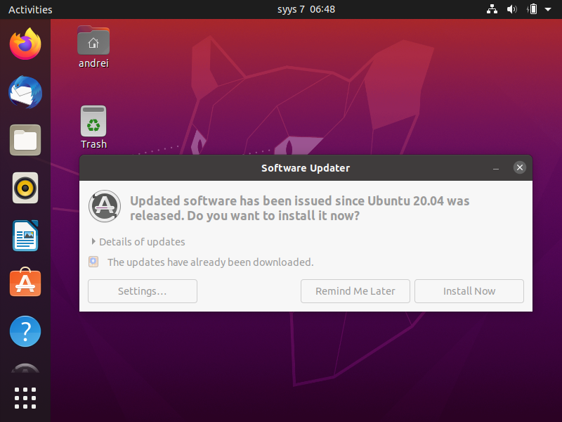 Установка Ubuntu 20.04 изображение с сайта www.eth1.ru