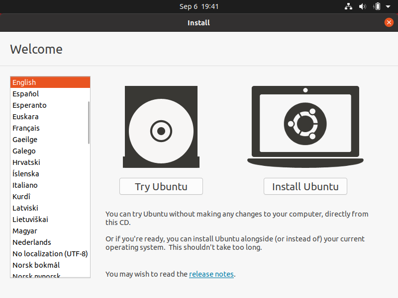 Установка Ubuntu 20.04 изображение с сайта www.eth1.ru