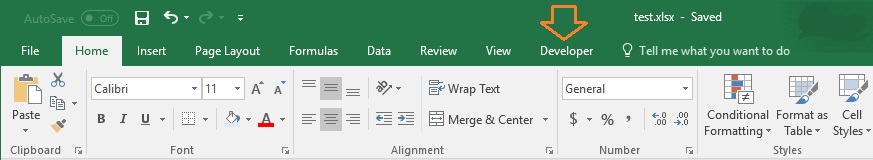 MS Excel options customize ribbon developer изображение с сайта www.AndreyOlegovich.ru