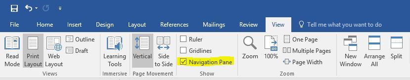 Navigation Pane